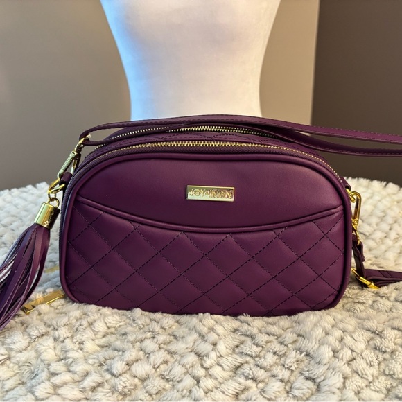 Joy Iman Handbags - 💜 Joy Iman Quilted Multi-Compartment Crossbody Bag – Purple